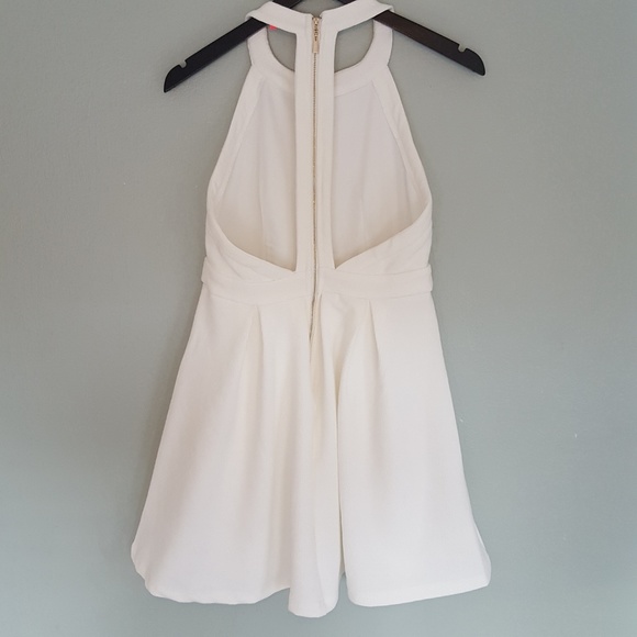 Xtaren Dresses & Skirts - White High Neck Open Back Party Dress